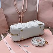 Miu Miu Arcadie Nappa Leather Tote Bag White 27x12x9cm - 5