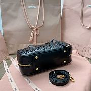 Miu Miu Arcadie Nappa Leather Tote Bag Black 27x12x9cm - 6