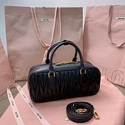 Miu Miu Arcadie Nappa Leather Tote Bag Black 27x12x9cm - 4