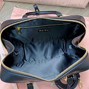 Miu Miu Arcadie Nappa Leather Tote Bag Black 27x12x9cm - 3