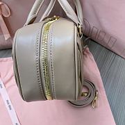 Miu Miu Arcadie Nappa Leather Tote Bag Light Beige 27x12x9cm - 6