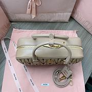 Miu Miu Arcadie Nappa Leather Tote Bag Light Beige 27x12x9cm - 5