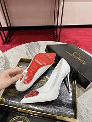 Christian Louboutin Kate White Heart Heel 10cm - 3