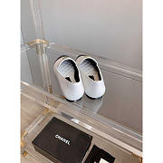 Chanel Moccasins Lambskin & Grosgrain White & Black - 3