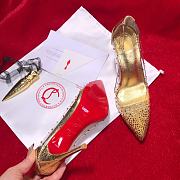 Christian Louboutin Degra Studded Gold Heel 10cm - 4