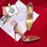 Christian Louboutin Degra Studded Gold Heel 10cm - 3