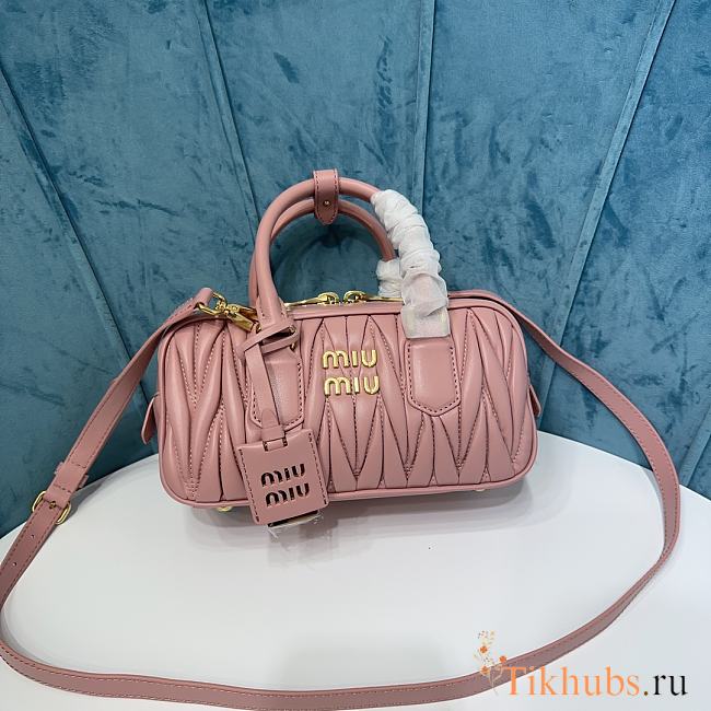 Miu Miu Arcadie Nappa Leather Pink 22x10.5x7.5cm - 1