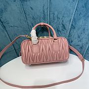 Miu Miu Arcadie Nappa Leather Pink 22x10.5x7.5cm - 3