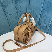 Miu Miu Arcadie Nappa Leather Beige 22x10.5x7.5cm - 4