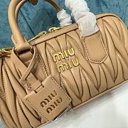 Miu Miu Arcadie Nappa Leather Beige 22x10.5x7.5cm - 2