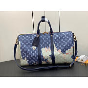 Louis Vuitton LV Keepall Bandoulière 50 Blue 50x29x22cm - 1