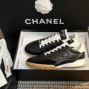 Chanel Calfskin & Suede Calfskin Sneakers Black - 4