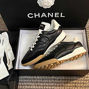 Chanel Calfskin & Suede Calfskin Sneakers Black - 5