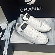 Chanel Calfskin & Suede Calfskin Sneakers White - 1