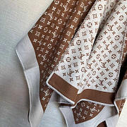 Louis Vuitton LV Monogram Scarf Camel 137x152cm - 3