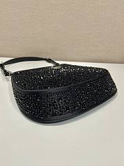 Prada Cleo Satin Bag With Crystals Black 22x18.5x4.5cm - 2