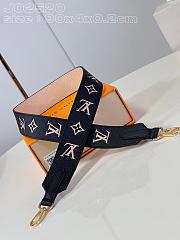 Louis Vuitton LV Bandoulière Black Beige Strap - 1