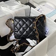 Chanel 23k Flap Bag Black Gold 13.5x20.5x5cm - 6