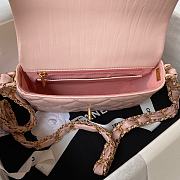 Chanel 23k Flap Bag Pink Gold 13.5x20.5x5cm - 6