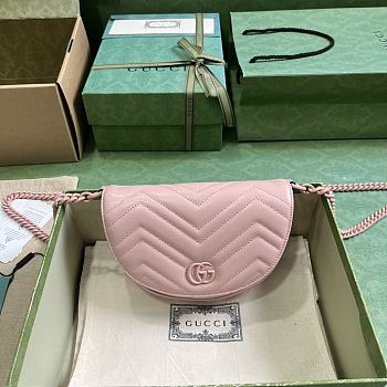 Gucci GG Marmont Matelasse Chain Mini Bag Light Pink 14.5x20x4cm