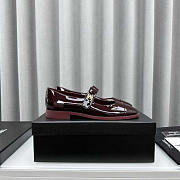 Chanel Mary Janes Patent Calfskin Burgundy - 2