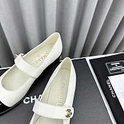 Chanel Mary Janes Patent Calfskin White - 4