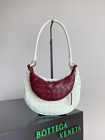 Bottega Veneta Small Gemelli White Wine 24.5x19x7cm