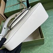 Gucci Horsebit 1955 Small Shoulder Bag White 26.5cm - 3