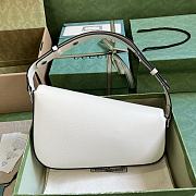 Gucci Horsebit 1955 Small Shoulder Bag White 26.5cm - 2