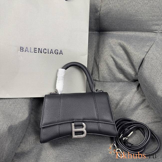 Balenciaga Hourglass Black Calfskin 19cm - 1