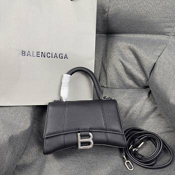 Balenciaga Hourglass Black Calfskin 19cm