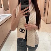 Chanel White Scarf 32x170cm - 3