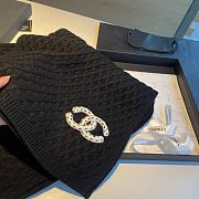 Chanel Black Scarf 32x170cm - 3