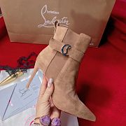 Christian Louboutin Brown Chelsea Suede Ankle Boots 8.5cm - 3