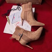 Christian Louboutin Brown Chelsea Suede Ankle Boots 8.5cm - 2