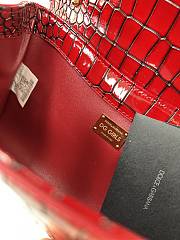 Dolce & Gabbana DG Girls Crossbody Red Crocodle Bag 21x4x15cm - 2