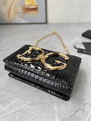 Dolce & Gabbana DG Girls Crossbody Black Crocodle Bag 21x4x15cm - 3