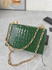 Dolce & Gabbana DG Girls Crossbody Green Crocodle Bag 21x4x15cm - 5