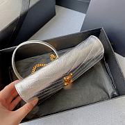 YSL Envelope Woc Chain Silver Bag 19cm - 4