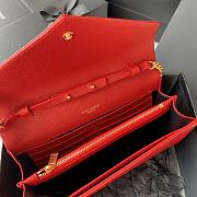 YSL Envelope Woc Chain Red Bag 22.5x14x4cm - 4