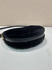 Prada Arque Bag Shearling Black 22.5x18.5x6.5cm - 5