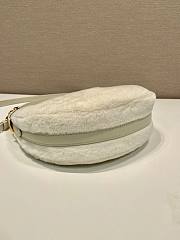 Prada Arque Bag Shearling White 22.5x18.5x6.5cm - 5