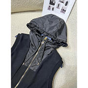 Louis Vuitton LV Nylon Insert Sleeveless Peplum Jacket Black - 4