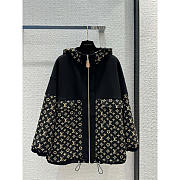 Louis Vuitton LV Monogram Jacquard Knit Jacket Black and Brown - 1