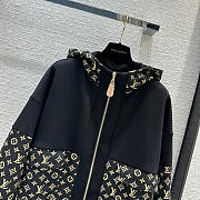 Louis Vuitton LV Monogram Jacquard Knit Jacket Black and Brown - 3