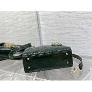 Dior Small Lady Dior Patent Leather Dark Green 20cm - 5