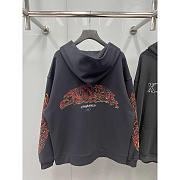 Balenciaga Offshore Zip-up Hoodie Medium Black Faded - 2