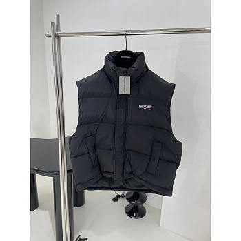 Balenciaga Political Campaign Cocoon Puffer Gilet I Black