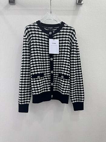 Chanel Black White Cardigan