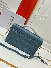 Dior Miss Dior Top Handle Bag Blue Cannage Lambskin 24 x 14 x 7.5 cm - 5